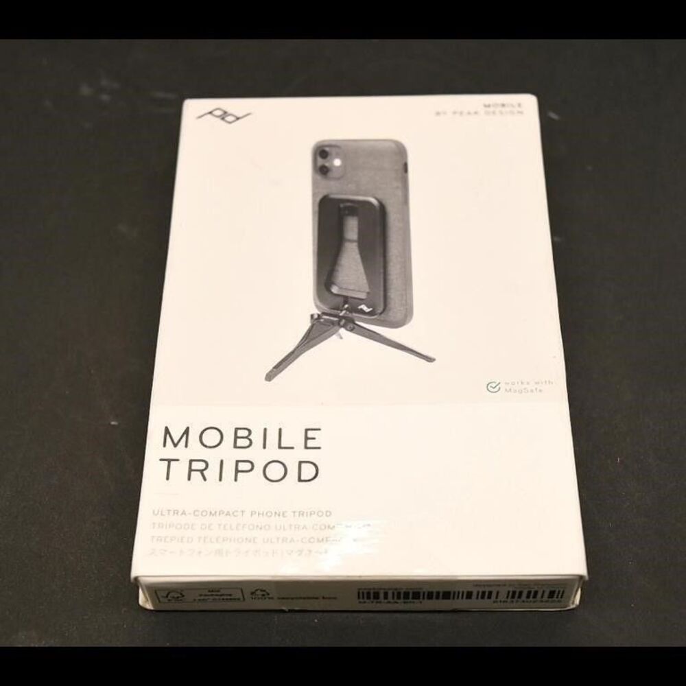 Peak Design Mobile Tripod Magnetic Phone Stand MagSafe Compatible Boxed Black